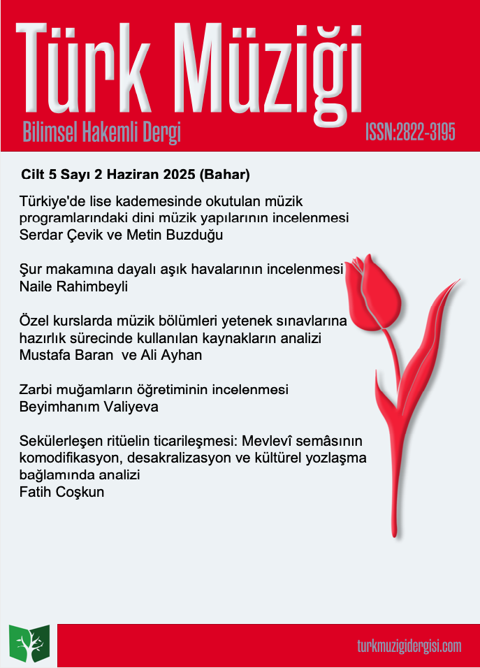 					Cilt 5 Sayı 2 (2025 ): Türk Müziği Yaz 2025  Gör
				